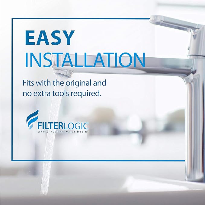 Filterlogic 3US-PF01 3US-MAX-F01 Under Sink Water Filter, 2 Pack | Compatible with Filtrete® 3US-PS01, 3US-MAX-F01H, 3US-PF01H, HF20-S, Manitowoc K-00337, K-00338, Delta RP78702, NSF/ANSI 42