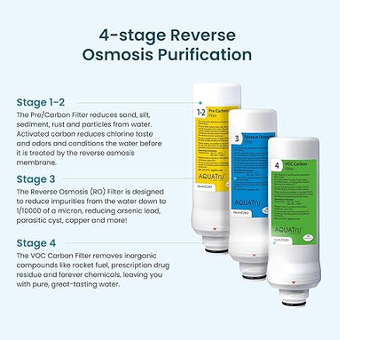 AquaTru Classic Countertop Water Purifier | Certified 4-Stage Reverse Osmosis System Removes 84 Contaminants Including Forever Chemicals, Lead, Fluoride & Microplastics | No Plumbing Required
