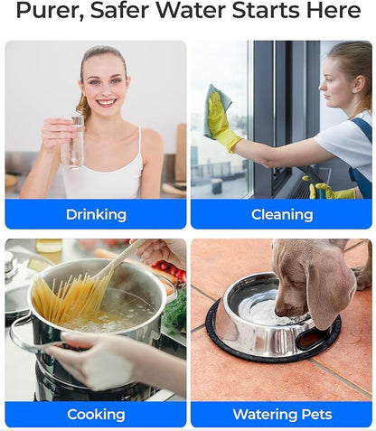 Waterdrop WD-10GC Water Filter Replacement for Waterdrop TSA & TSB & TSA-UF & TSB-CM & TSB-ALK 3-stage Under Sink Water Filter System, 8-12 months Under Sink Water Filtration System, 1 Pack