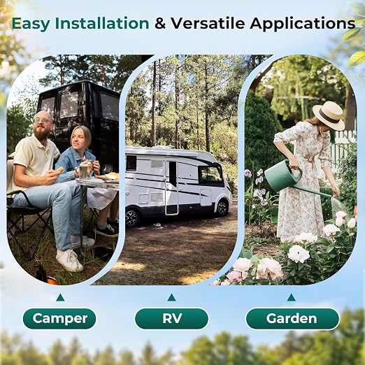 iSpring 2-Stage RV Water Filter System, Removes up to 99% Contaminants, Including Chlorine, Sediment, Sand, Dirt, Odor, and Color, Leak-Free Brass Fittings, External Mounting Bracket, Model: CW21