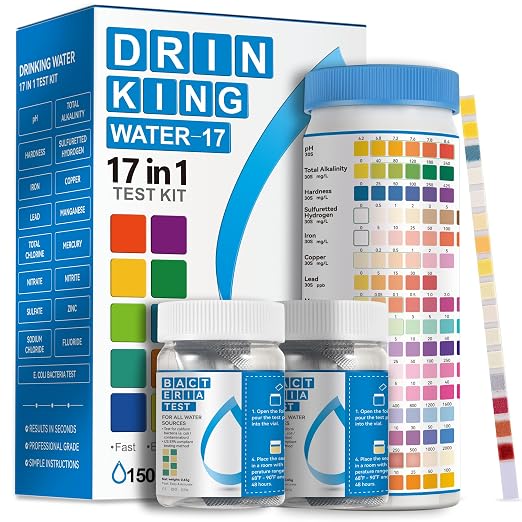 AAwipes Drinking Water Test Strips 150 + 2 Bacteria Tester Kits, Complete Testing Kit for Home, Well, Tap, City, Flood Water (K03-150)