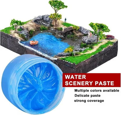 150ml Water Scenery Paster, Paint Mediums & Additives, Water Effect Paste, Suitable For Rivers, Oceans, Lakes, Static Scenes - Model For Aquariums (Light Blue)