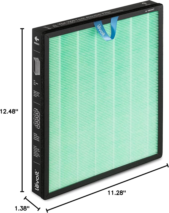LEVOIT Genuine Vital 100S-P Air Purifier Toxin Absorber Replacement Filter, Supports HEPA Sleep Mode, HighEfficiency Activated Carbon for Removal of Odor, Pollen, Vital 100S-RF-TX, Green (Pack of 10)