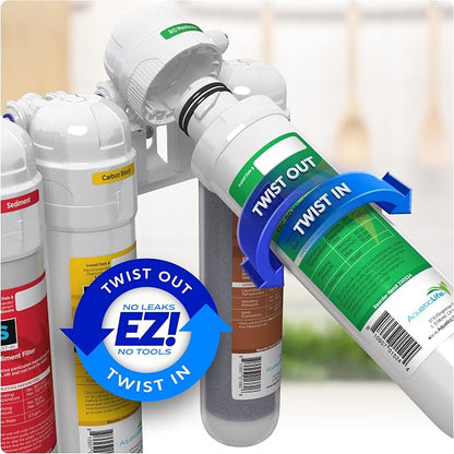 AquaticLife Twist-In 75 GPD RO Membrane Replacement Filter Cartridge for Reverse Osmosis Deionization Water Filter System RO/RODI Units