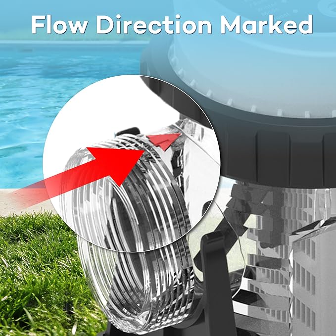Salt Water Pool Chlorinator System for Above Ground Pools 15,000 Gallons | Built-in Salinity Sensor, Smart All-in-One Design, Plug-in Salt Chlorine Generator, Easy to Set-Up, Clear Housing