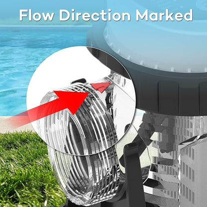 Salt Water Pool Chlorinator System for Above Ground Pools 15,000 Gallons | Built-in Salinity Sensor, Smart All-in-One Design, Plug-in Salt Chlorine Generator, Easy to Set-Up, Clear Housing
