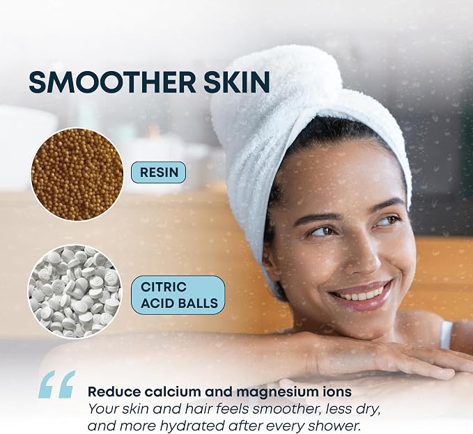 AquaHomeGroup Shower Head Filter (1 Cartridges Included) – High-Pressure Shower Filter for Particle Build up & Residue Reduction – 5 Stage Filtration with Resin, Carbon & KDF – Universal Fit