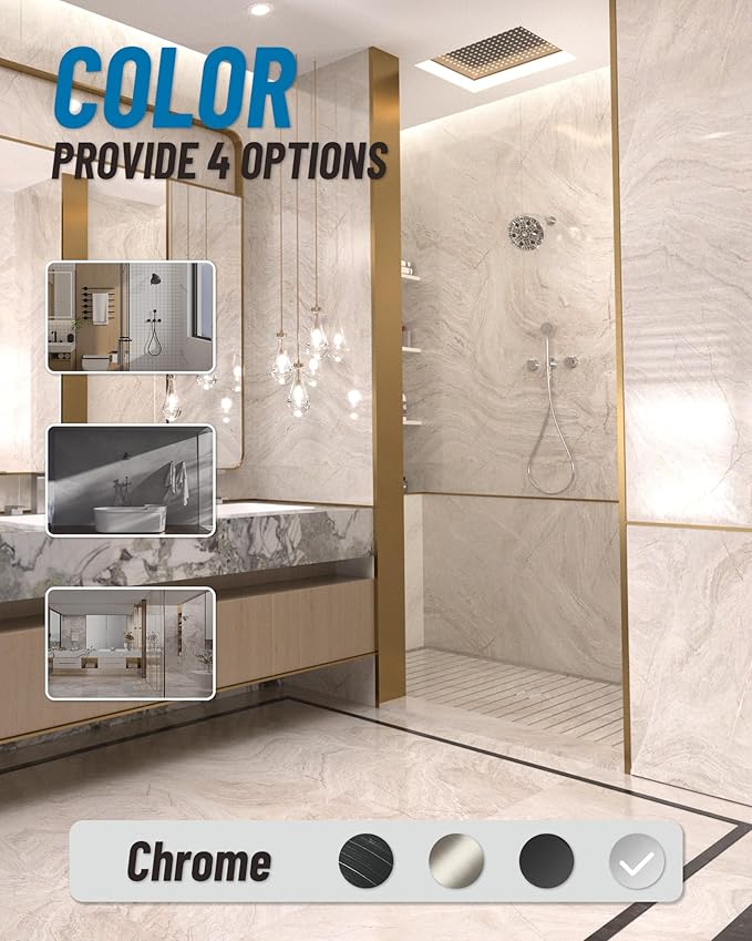 High Pressure Shower Head with Filter for Hard Water - 20-Stage Filter & 7 Spray Modes for a Gentler Shower, Includes 2 Water-Saving Pause Modes (FM-002 Chrome Plated)