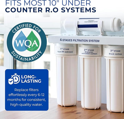 IPW Industries Inc. | Complete Reverse Osmosis Water Filter Replacement Kit for Krystal Pure KR15 - Membrane Filter, Carbon Block Filters, Polypropylene Sediment Filter for Efficient Water Filtration