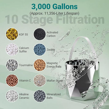 Bath Faucet Filter, 10-Stage Advanced Shower Water Filter