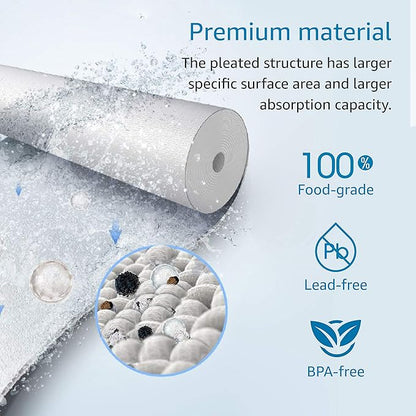 AQUA CREST AP810 Whole House Water Filter Replacement for 3M® Aqua-Pure AP810, AP801, AP811, Whirlpool® WHKF-GD25BB, WHKF-DWHBB, 5 Micron, 10" x 4.5", Well & Tap Water Filter, Pack of 2