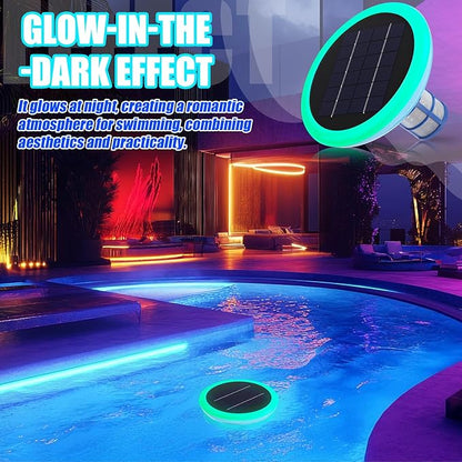 Solar Pool Ionizer Cleaner Self-Luminous Automatic Floating Water Purifier Copper Pool Ionizer with 4 Pcs Scum Eliminating Ball, up to 45, 000 Gallons for Above Ground In-ground Pools Spas