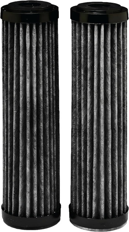 EcoPure EPW2F Premium Fact Universal Whole Home Filter (2 Pack), Dark Gray/Black