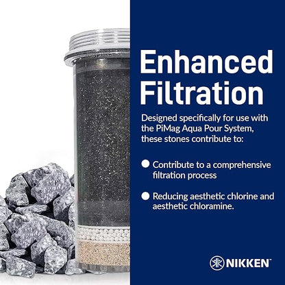 Nikken PiMag Aqua Pour Mineral Stones 1386 - Replacement for PiMag Aqua Pour System 1360 - Perfect for Reduction of Aesthetic Chlorine and Aesthetic Chloramine