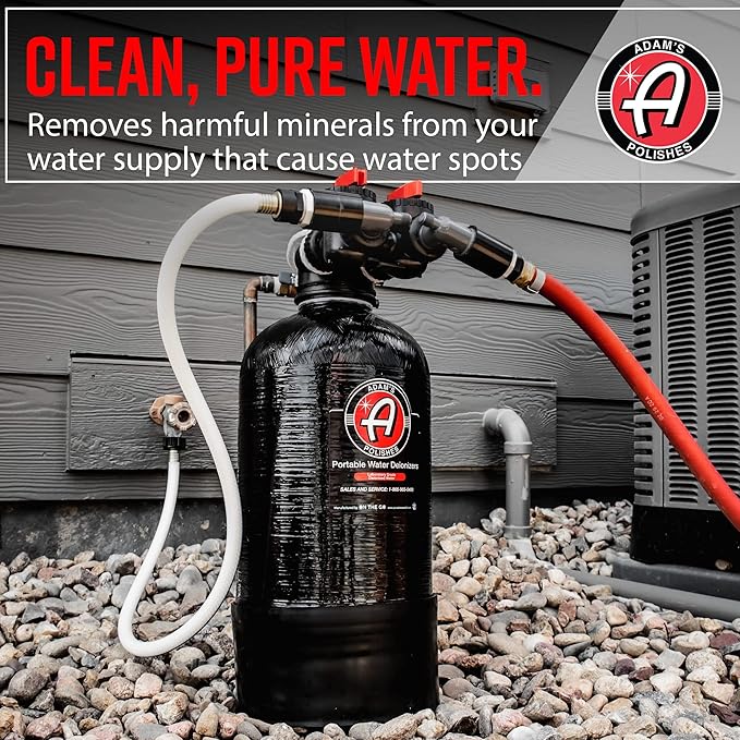 Adam's Polishes Portable Spotless Water Deionizer - Eliminates Water Spots, Spotless Rinse Touchless Detailing - Easy to Use Attaches to Regular Garden Hose (Deionizer)