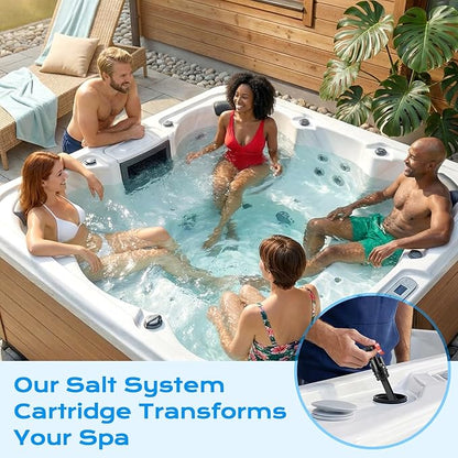 Salt System Cartridge Replacement Compatible with 2019+ Hot Spring Highlife & Limelight and Caldera Utopia & Paradise Spas, Supports Balanced, Skin-Friendly Water (3 Pack)