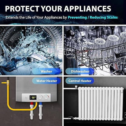 iSpring EDV2 Whole House Super Water Descaler, 10 Times More Powerful Alternative Electronic Salt-Free Hard Water Conditioner, Alloy Construction, Reduces Limescale, Prevents Deposits Build-up