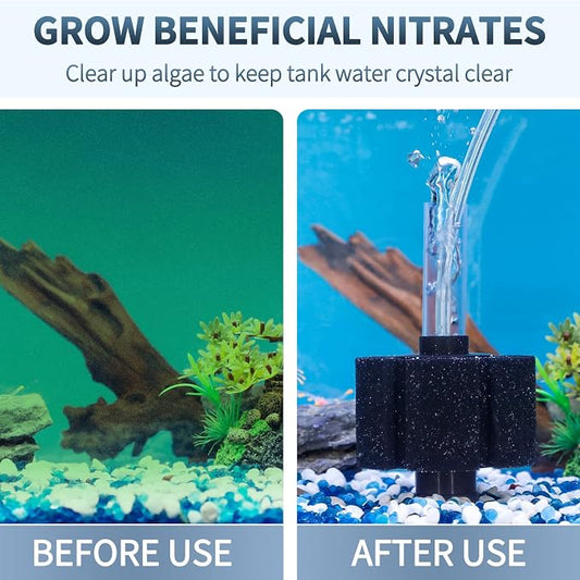 Pawfly Aquarium Bio Sponge Filter Quiet Betta Fry Shrimp and Small Fish Foam Filter for Fish Tank up to 30 Gallons