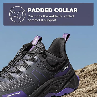 NORTIV 8 Women's Lightweight Hiking Shoes Quick Laces Outdoor Fashion Sneakers Gladiator
