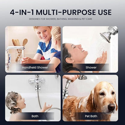 PUREVIA Shower Filter for Hard Water – Helps Reduce Chlorine & Common Water Impurities | High Pressure Water Filter | Universal Fit | Replaceable Cartridge | Easy 2-Minute Installation | Chrome