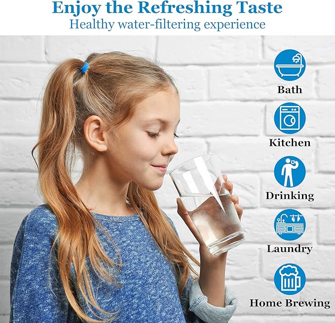 50 GPD RO Membrane filter Replacement with Reverse Osmosis Membrane Housing, Wrench, 1/4" Quick-Connect Fitting, Check Valve, Fit Under Sink RO Home Drinking Water Filter Filtration Purifier System