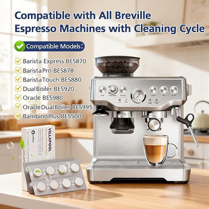 16 Pack BEC250 Espresso Cleaning Tablets Compatible with Breville Espresso Machine