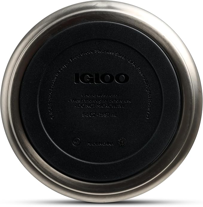 Igloo Rival Fusion 54 Oz Stainless Steel Sport Bottle | Insulated Water Jug | Black