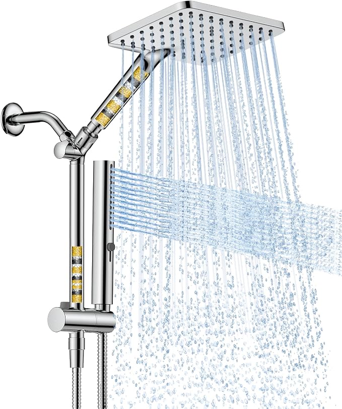 Shower Filter Replacement - 2-Pack Multi-Stage Cartridge for Hard Water, Removes Chlorine and Harmful Substances