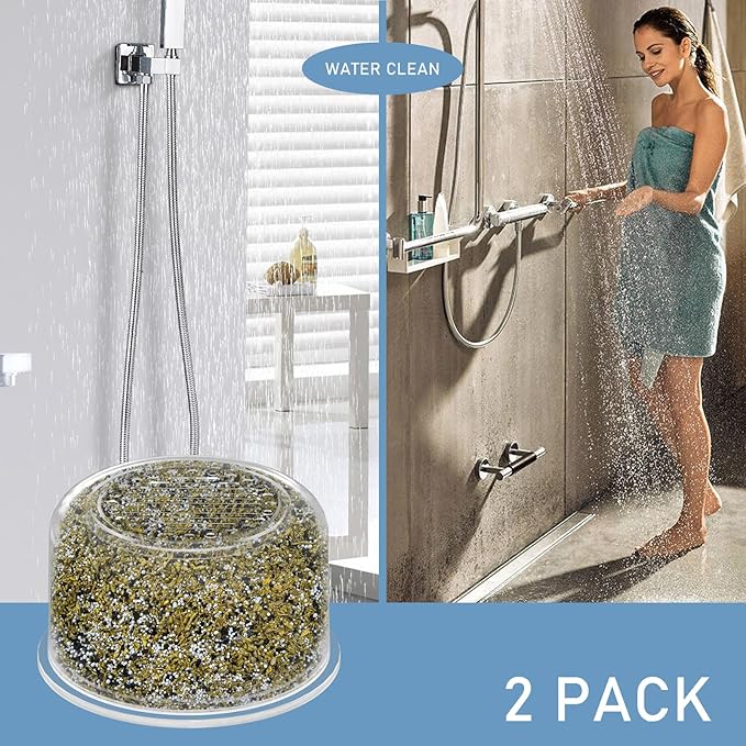 Shower Head Filter Replacement Cartridge Compatible with All Canopy Handheld & Fixed Filtered Shower Head, Shower Filter For Hard Water, 2 Pack