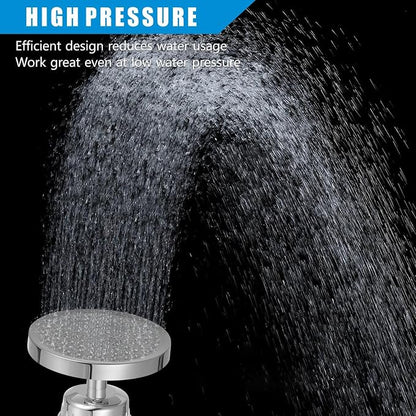 Filtered Shower Head, High Pressure Rain Shower Head Filter Set for Hard Water Removes Chlorine and Harmful Substances (Chrome)