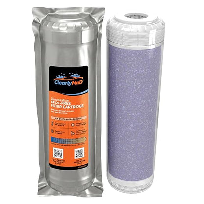 10' x 2' Deionization DI Resin Filter Cartridge Replacement for Spot-Free Car Wash, RV, Motorcycle, Water Deionizer System, 2-Pack