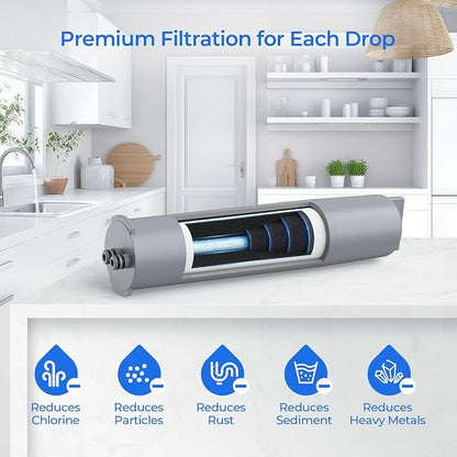 11 Plus Carbon/UPF 8 Replacement Filter, 2-Pack | Compatible with DuPure 11 Standard Carbon Filter for Platinum Pure 1-Stage & Dual Stage Drinking Water Systems