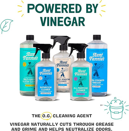 Aunt Fannie's Extra Strength Cleaning Vinegar, Multipurpose Household Cleaner, No Added Scents, Dyes, or Other Additives, 32 oz, Pack of 6