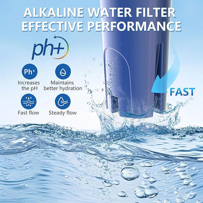 Alkaline Water Filter Replacement for Brita® Filter, Pitchers and Dispensers, Classic 35557, OB03, Mavea® 107007, Replacement for Brita® Pitchers Grand, Lake, Capri, Wave and More (3 Pack)