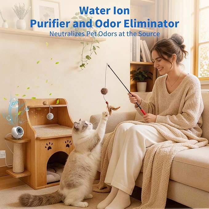 Small Filterless Air Purifiers for Home, Water Ionic Pet Odor Eliminator Air Cleaner for Odors, Smell & Smoke, USB Powered Quiet Mini Portable Air Purifier for Bathroom/Bedroom/Travel, White