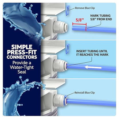 AquaticLife 2-Stage Sediment and Carbon Plus Water Filter System | Captures sediment and reduces chlorine and chloramine for freshwater aquarium water or pretreatment before RO/DI systems