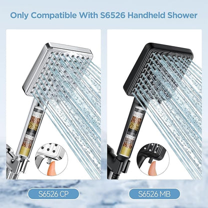 Shower Head Filter for Handheld Shower Head, 1 Pack Replacement Water Softener Filters for Hard Water - Remove Chlorine and Harmful Substances to Protect Your Skin & Hair