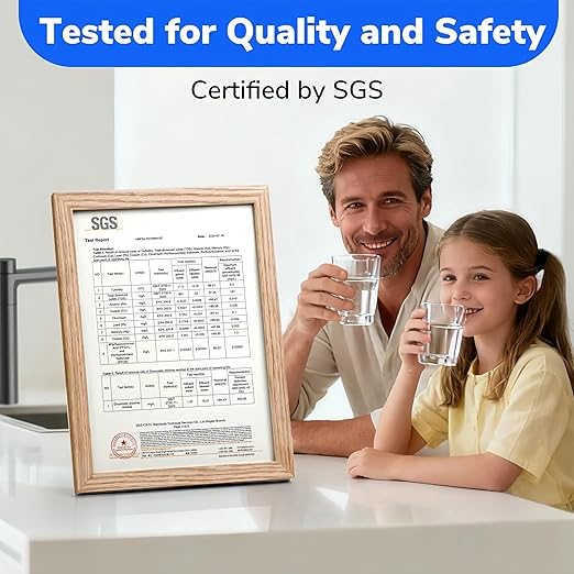 Ecoviva UF800G 0.01μm Ultra-Filtration Under Sink Water Filter Meet NSF 42 / 372 Standards Tankless Ultra Compact Design, No Electricity & Wastewater, Preserve Beneficial Minerals No TDS Reduction