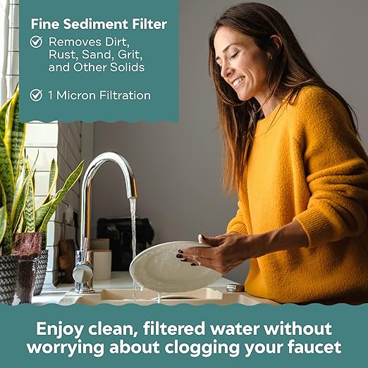 Applied Membranes Inc. 2-Stage Whole-House Water Filter System, 1-Micron and 5-Micron 4.5-Inch by 10 Fine-Sediment Filter Cartridges