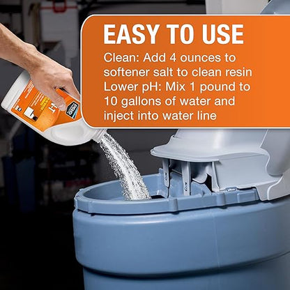Ban-T Alkaline Water Neutralizer and Cleaner – Water Softener Tannin and Iron Removal Cleaner - Removes Hard Water Deposits, Lime Scale, Iron Staining – Restores Water Softener Efficiency