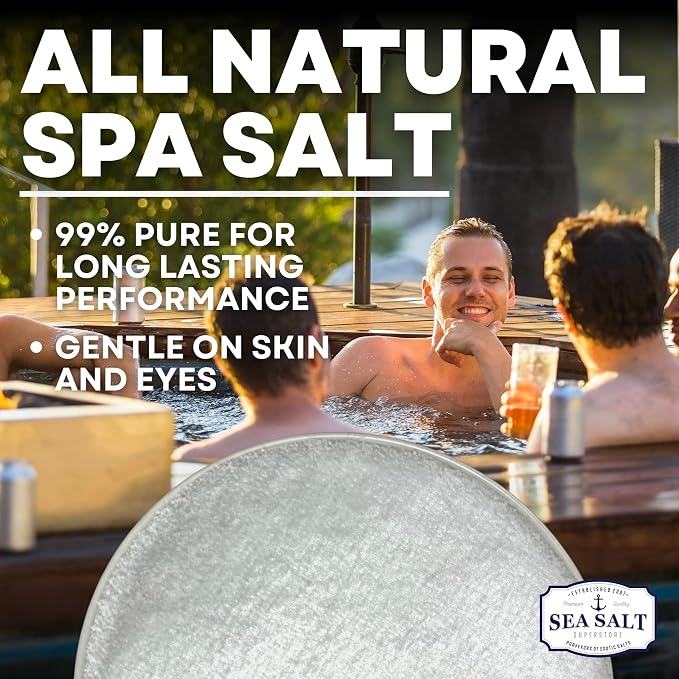 Spa Salt for All Spa Systems and Chlorine Generators – Hot Tub Salts for Ace Freshwater, Hotspring, Jacuzzi, Caldera, and Chloromatic – 10 Lbs Bag by Sea Salt Superstore