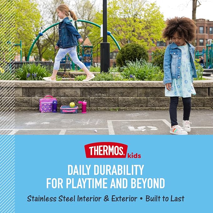 THERMOS FUNTAINER Water Bottle with Straw - 12 Ounce - Kids Stainless Steel Vacuum Insulated Water Bottle with Lid,Preschool Minnie,(Pack of 6)