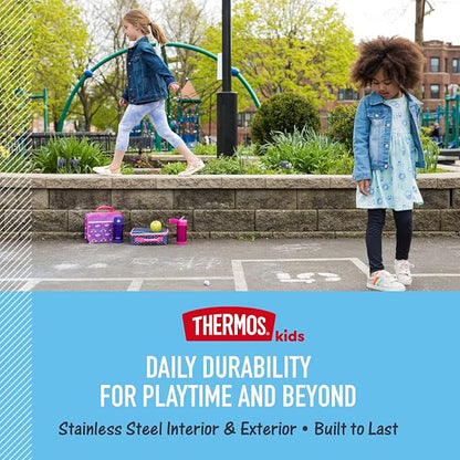 THERMOS FUNTAINER Water Bottle with Straw - 12 Ounce - Kids Stainless Steel Vacuum Insulated Water Bottle with Lid, Avengers