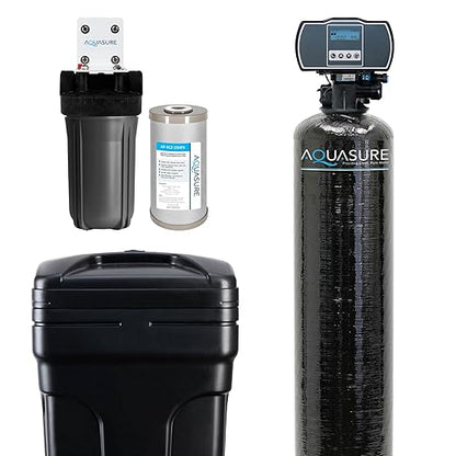 Aquasure Harmony Series 40,000 Grains Whole House Water Softener with High Performance Automatic Digital Metered Control Head | Reduces Hardness & Minerals | Improve Water Quality | for 3-4 bathrooms