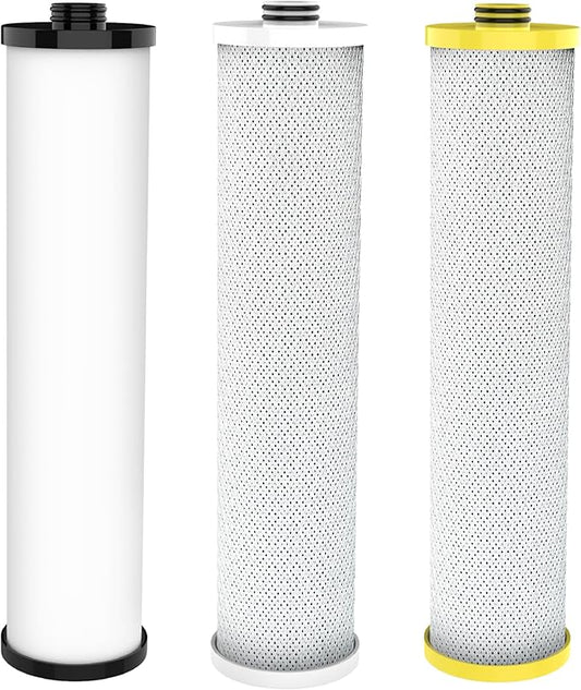 Aquacrest WF51 Water Filter, Replacement for Aquasana® AQ-5300+R, Claryum® 3-Stage Max Flow, AQ-C3M-R, AQ-6300M, 800 Gallons, 3 Filters