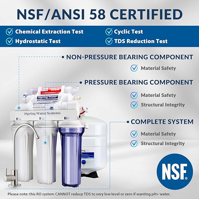 Fleck Whole House 64k Water Softener System Upgraded 10% Resin 5600sxt Metered on-demand & iSpring RCC7AK, NSF Certified 75 GPD, Alkaline 6-Stage Reverse Osmosis System