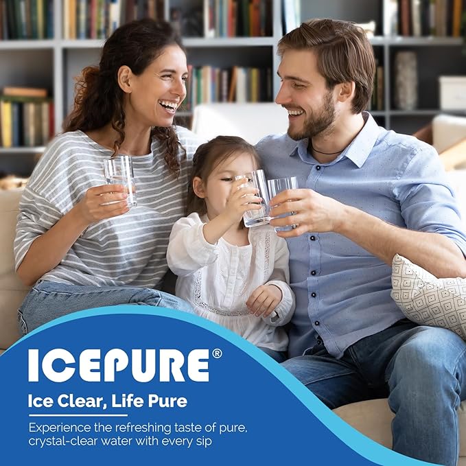 ICEPURE ADQ36006101 9690 Water Filter Replacement for LG LT700P, Kenmore Elite 46-9690 ADQ36006102, RWF1200A, CLCH106, RWF1052 LFX28968ST LFXS29626S LFXS30766S LFX31925ST LFX31945ST Refrigerator,3PACK