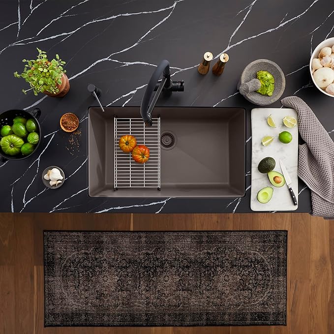 BLANCO 443121 PRECIS SILGRANIT Super Single Undermount Kitchen Sink 32" L X 19" W - Volcano Gray