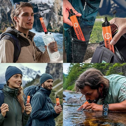 Water Filter Straw 20 Pack – Outdoor Camping & Hiking Survival Gear Kit for Family Use, Ultra-Light Personal Filter Straws for Backpacking,Camping, Bug-Out Bags and Emergency Preparedness
