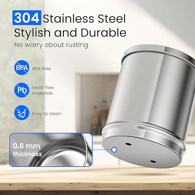 Waterdrop TK15-A-FS Gravity Water Filter System, NSF/ANSI 42&372 Standard, Reduce Chlorine, Stainless-Steel Water System with 4 Filters, Metal Spigot and Stand for Home, Travel, Emergencies, 1.5G